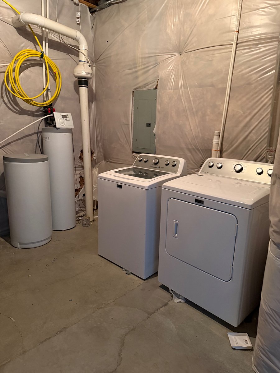 A second laundry room on the lower level.