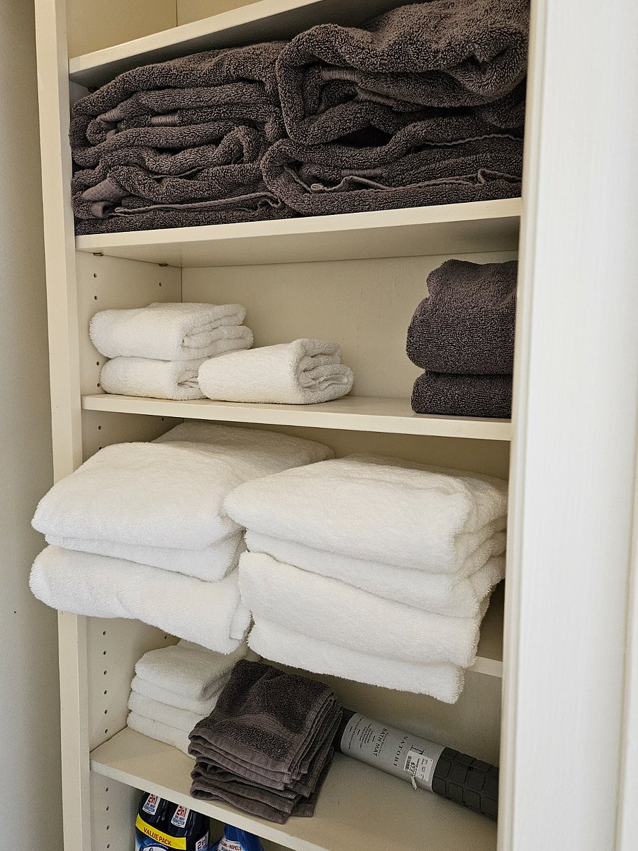 Luxurious linens and towels.  