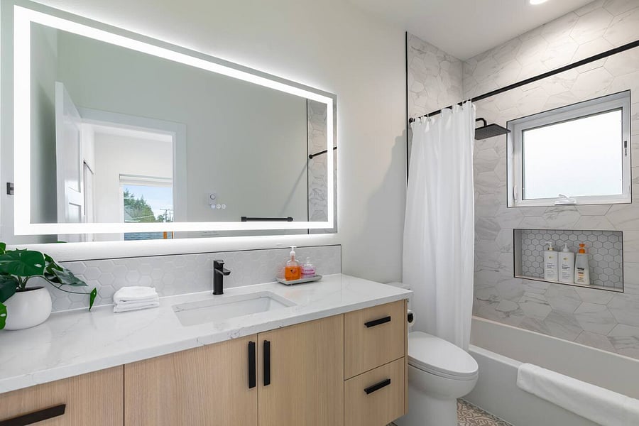 Modern Then Bathroom