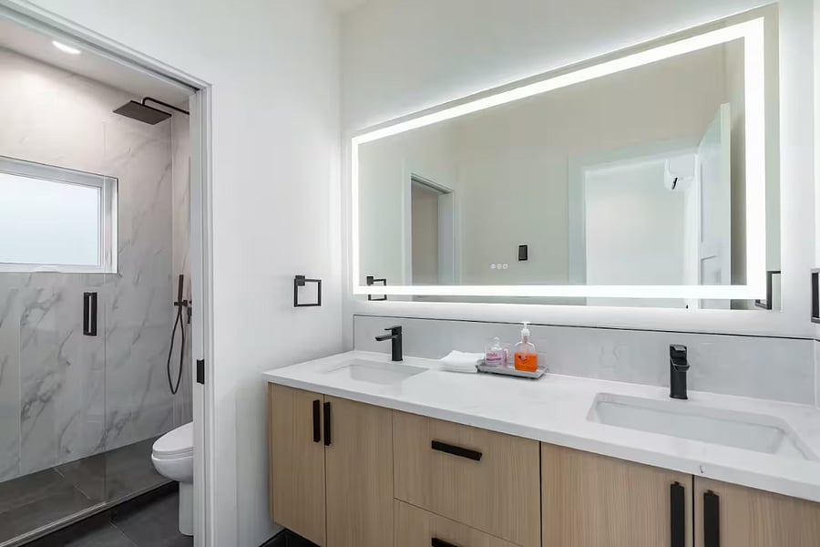 Modern Then Bathroom