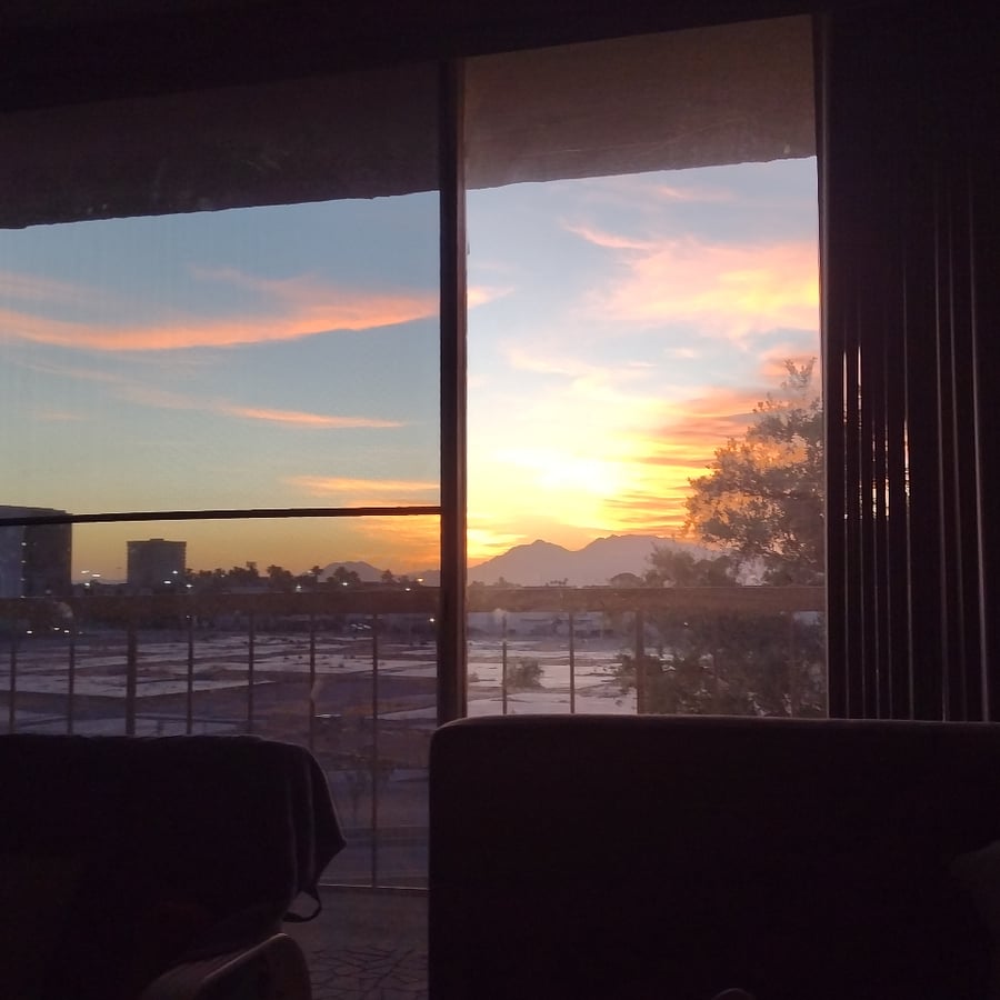 Mountain view at sunrise