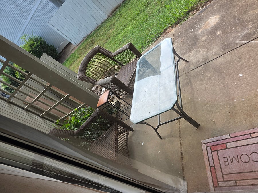 Back Patio with small yard area