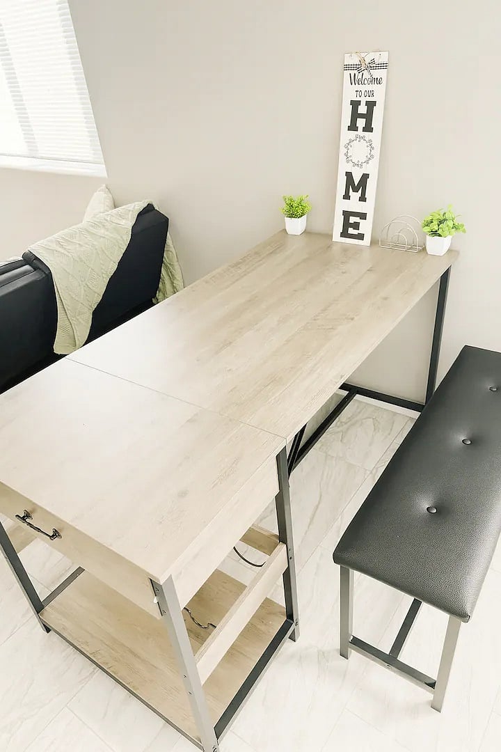 A bright and versatile dining space that is perfect for enjoying breakfast, catching up on work, or relaxing after a day exploring Tucson.
