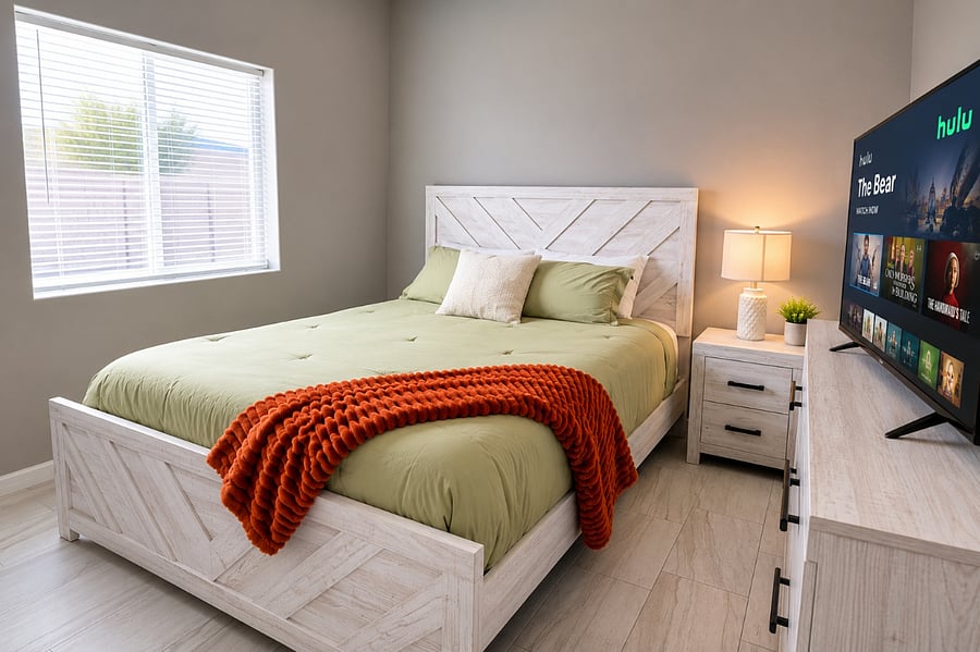 Second bedroom with a clean and cozy setup perfect for guests and family.