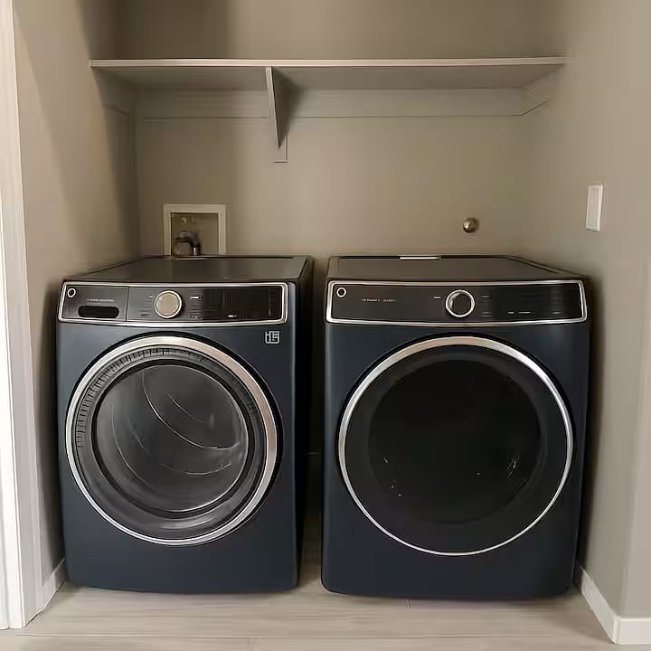 In-unit washer and dryer for your convenience perfect for longer stays or keeping things fresh during your trip.