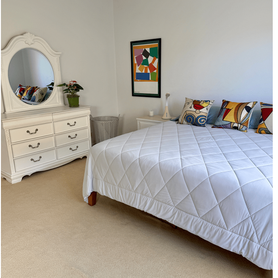 Large bedroom with king bed