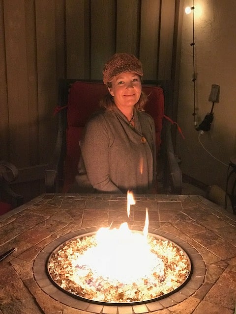 Patio firepit; nice place to lounge.