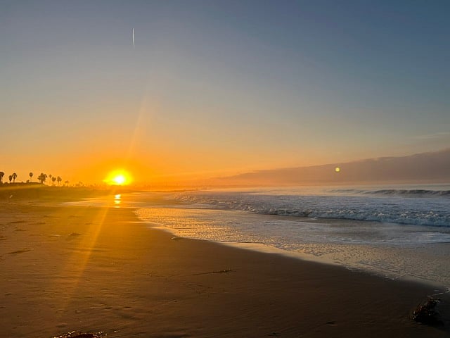 Morning walk near the promenade. Beautiful sunrise!