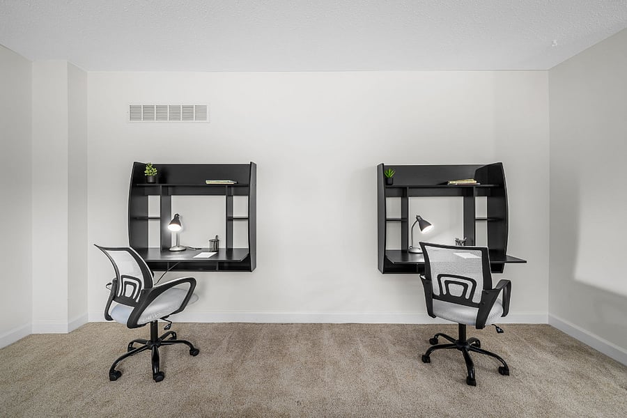 Work space for laptops.