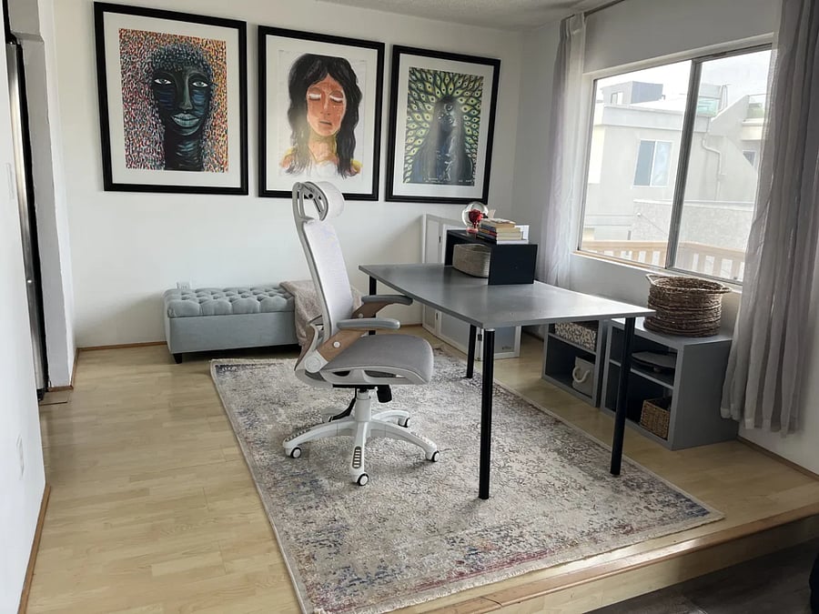 Upper level featuring original artwork