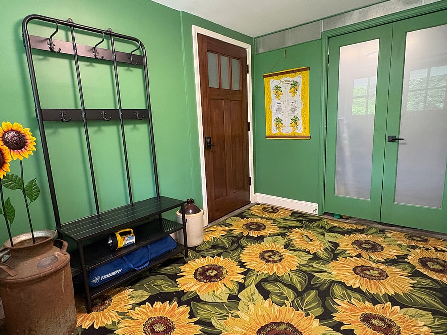 Shared "lobby" with keypad- secured door to the unit