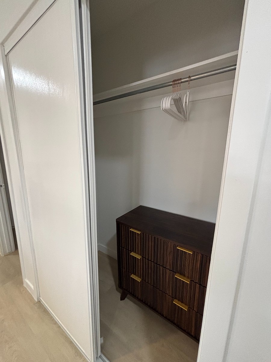 Closet with a chest of drawers