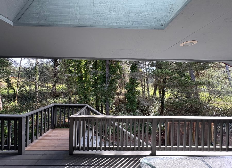 Views from the main living area and upstairs deck