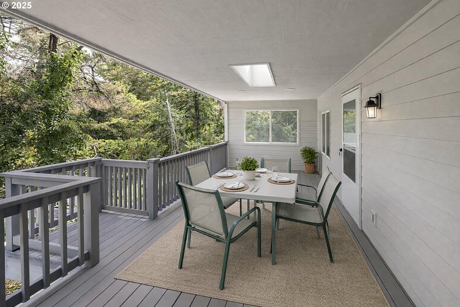 Outdoor dining area