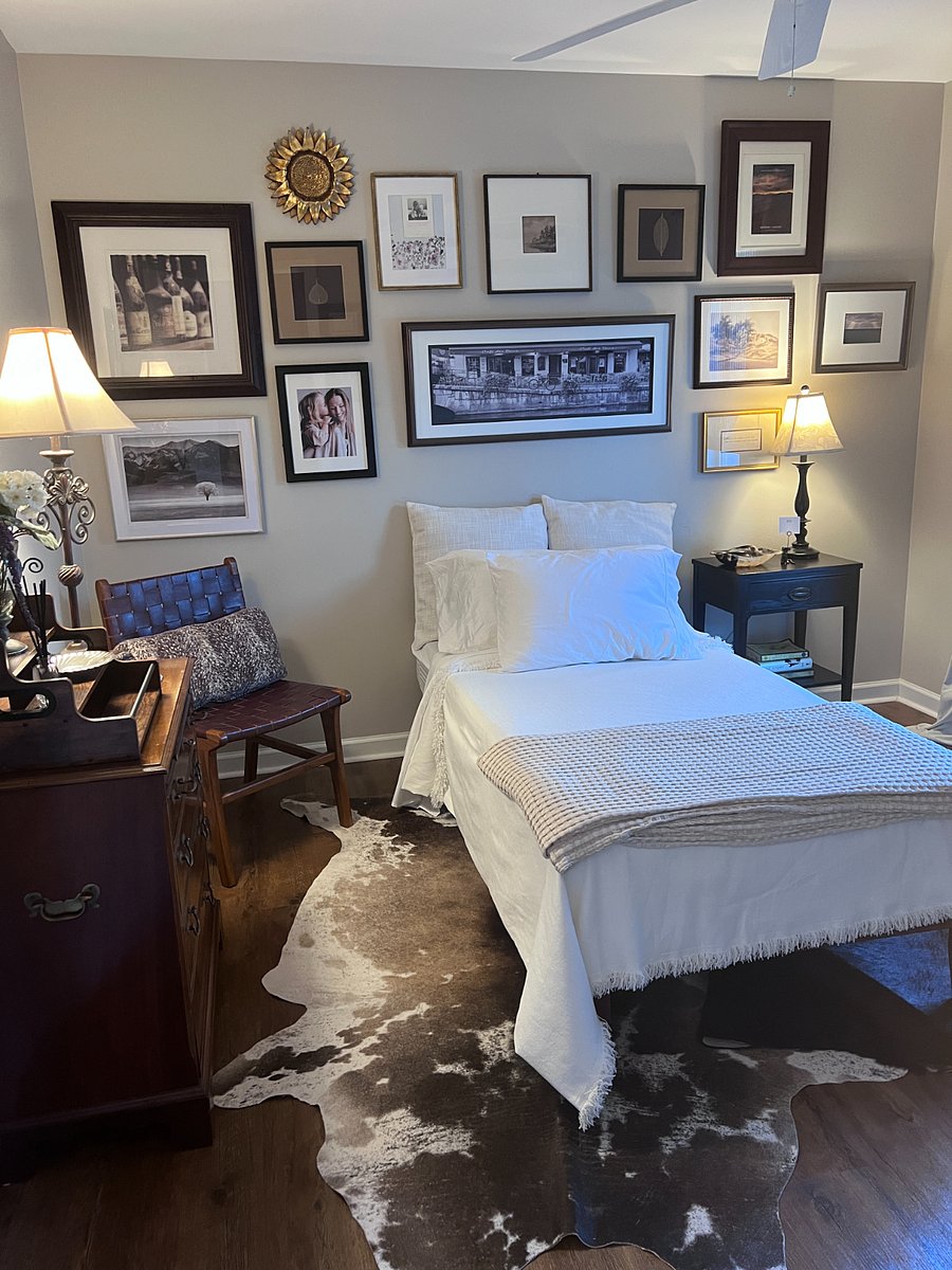 New Zinus mattress on twin bed with additional foam topper to adjust level of comfort.