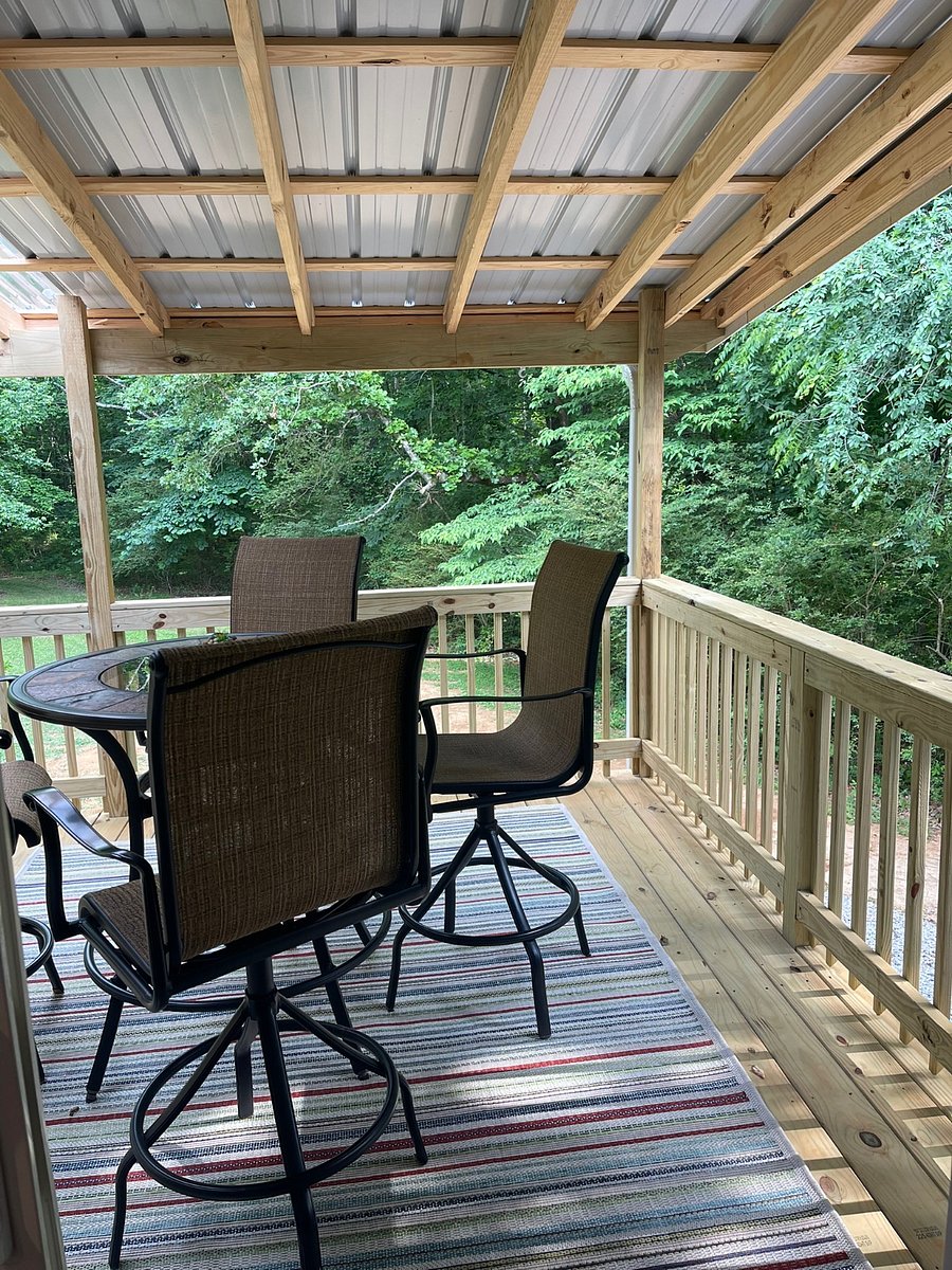 Wonderful coffee and dessert area on the back porch for enjoying the view.