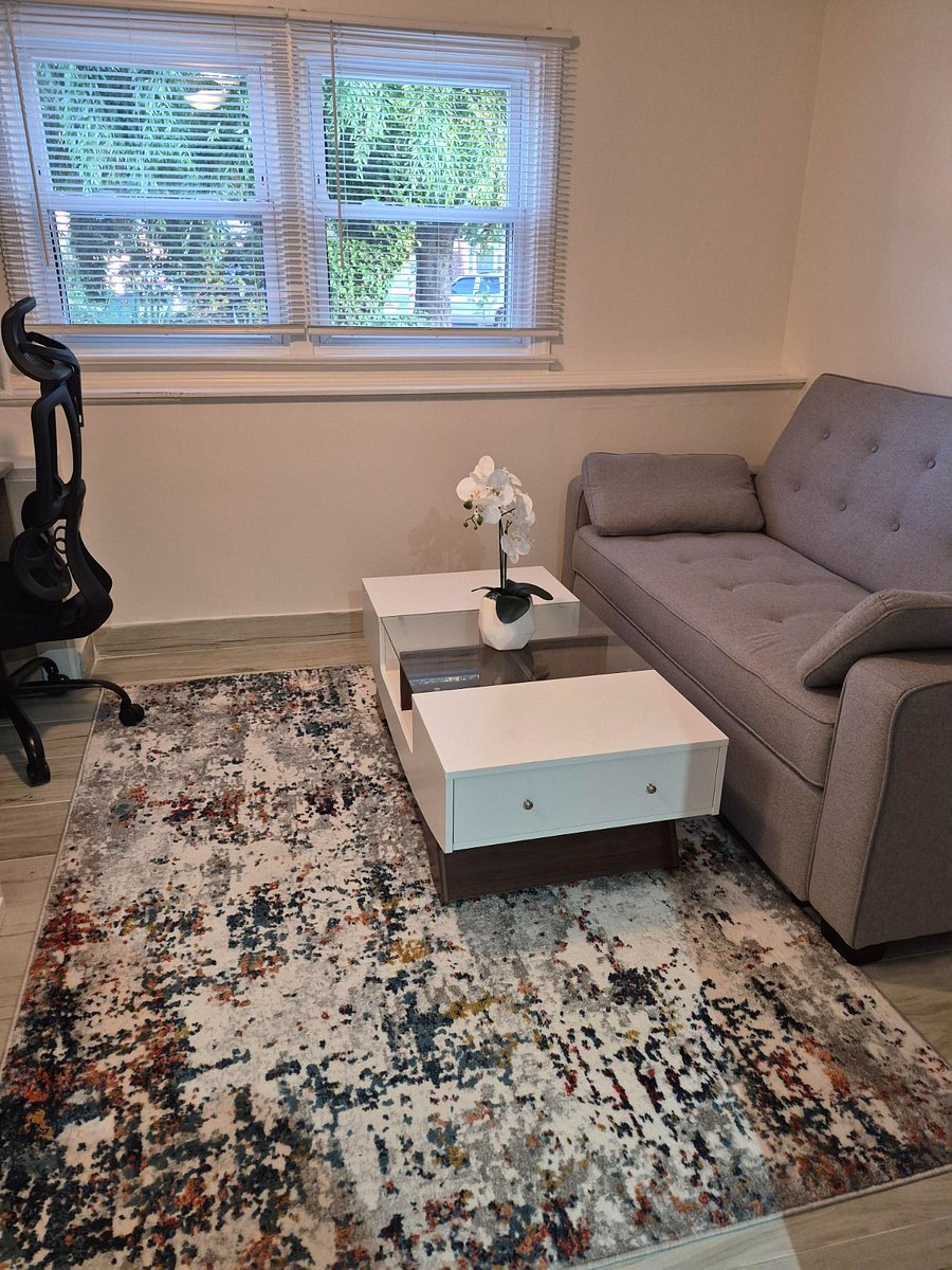 Lower-Level Office Suite (Brand-New Desk, Sofa, & Full Bath)