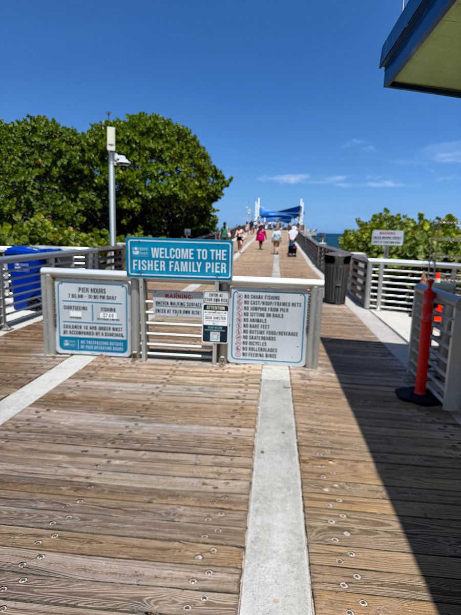 Pompano Beach pier, adjacent to area restaurants and bars ... try the poke nachos at Lucky Fish and enjoy live music and a "come as you are" vibe
