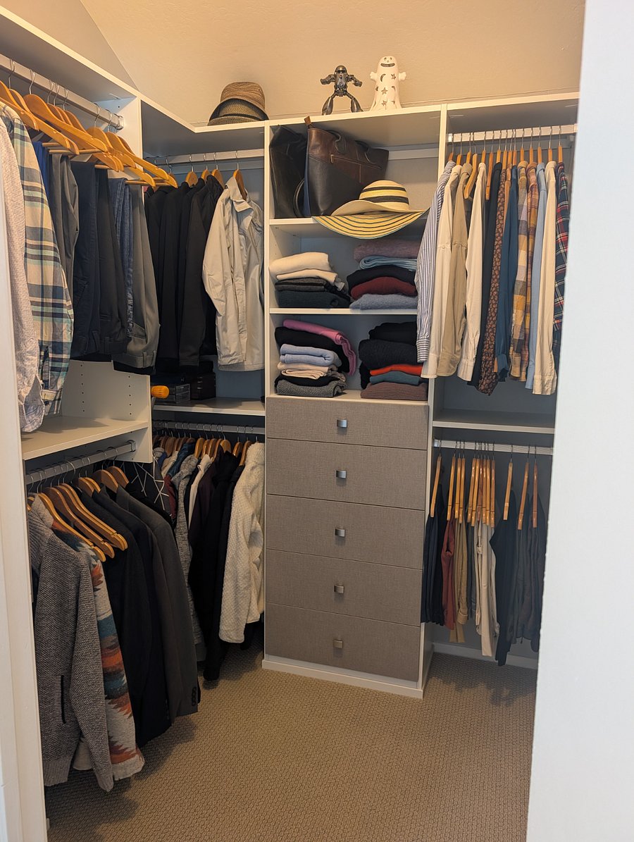 California closet of master bedroom