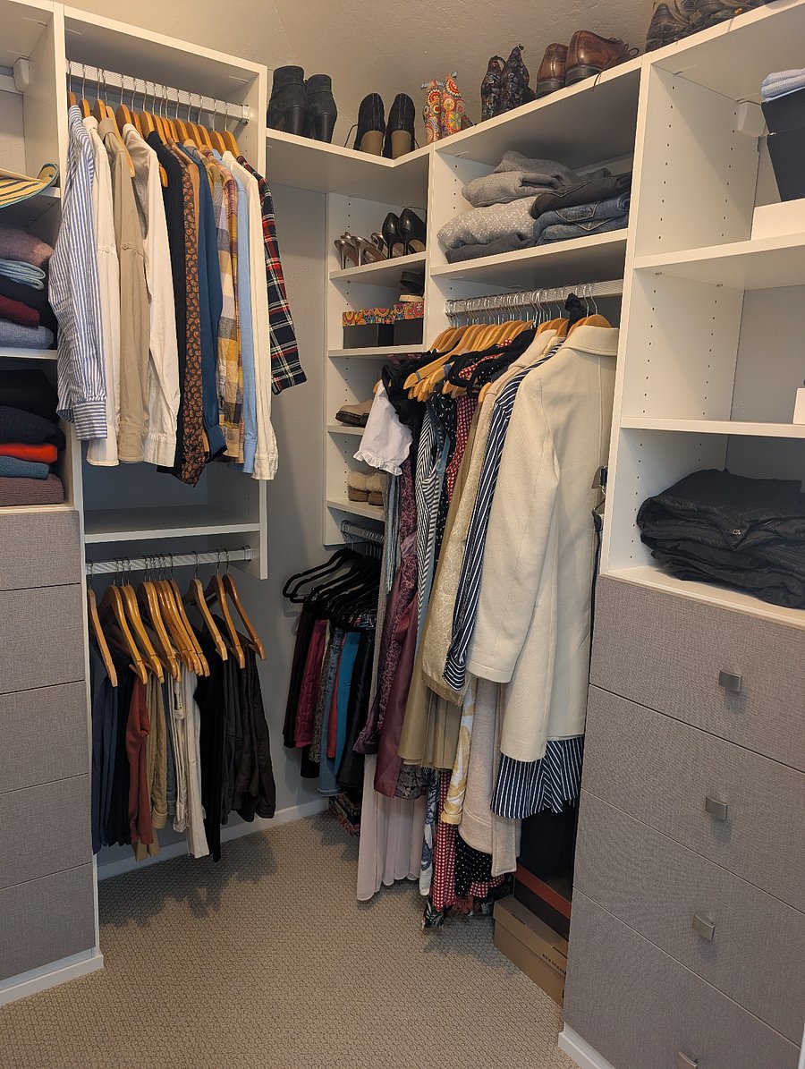 California closet of master bedroom