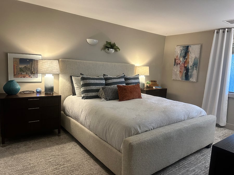 primary bedroom with ensuite bath and closet