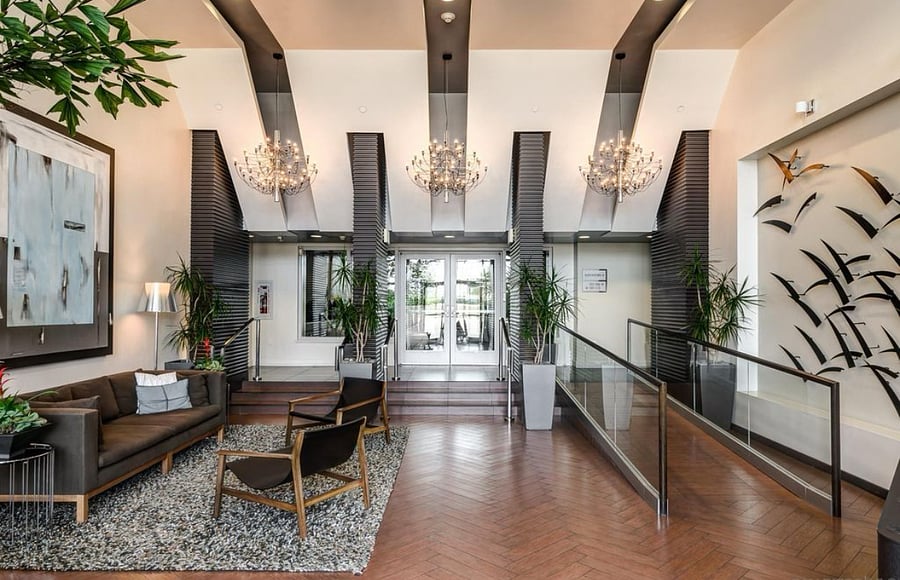 Lobby entrance to the building