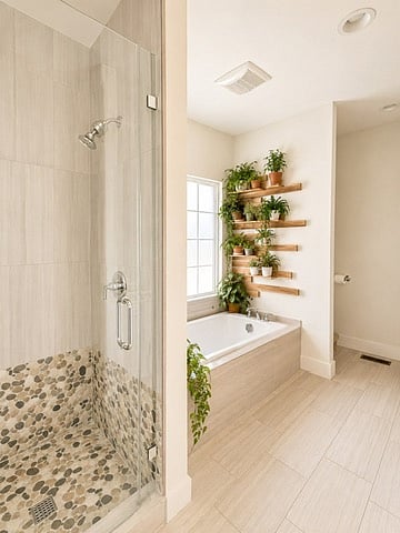 first floor primary en suite bathroom - granite counters, kohler toilet, bidet, tile and soaking tub