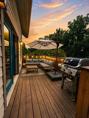 golden hour on the back deck