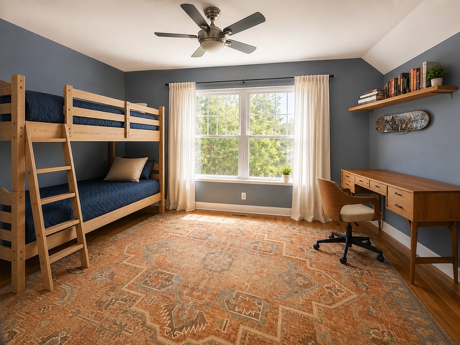 2nd floor bedroom / office.  Currently there are no bunk beds in this room but if tenant desires, this can be arranged. 
