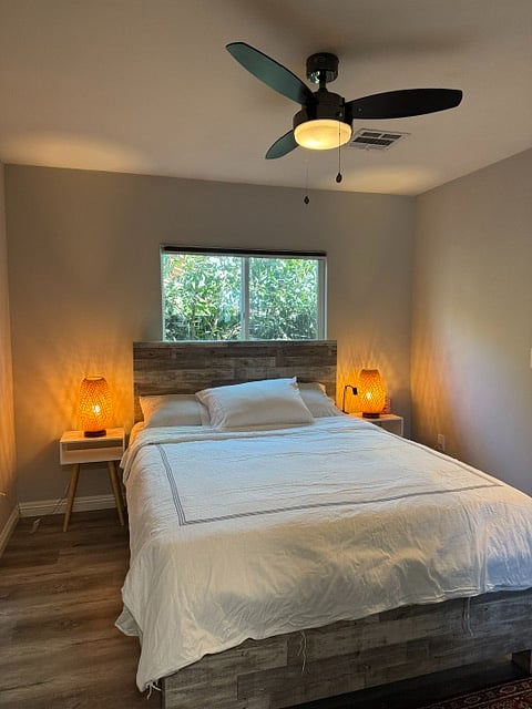 Bedroom 2 has queen size bed and linens for 2