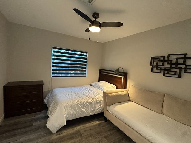 Bedroom 1 has full size bed and linens for 1-2, with sofa-daybed combo