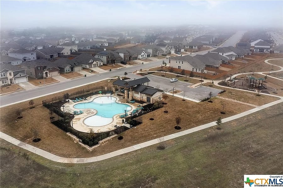 pool directly across from home