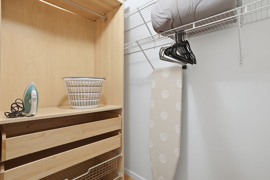 Walk in closet in the Master Bedroom.