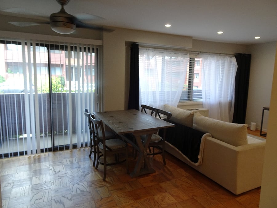 Table open in living /dining room