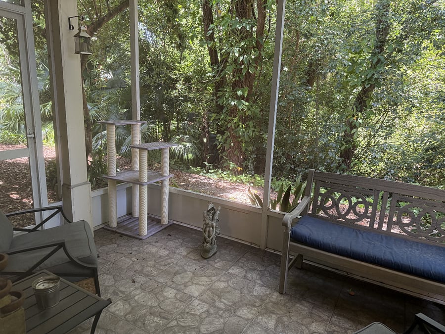 Screen in porch with view of nature - conservation area