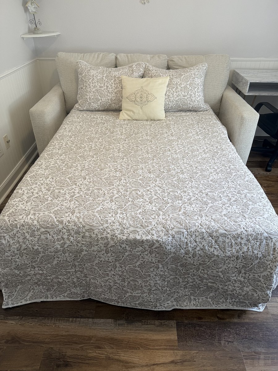 Full size bed/sofa with gel mattress