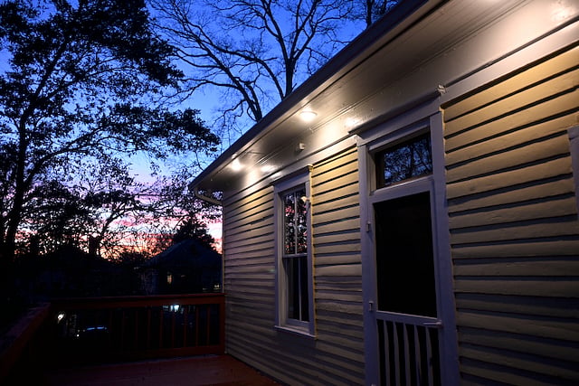 Back deck at sunset. 