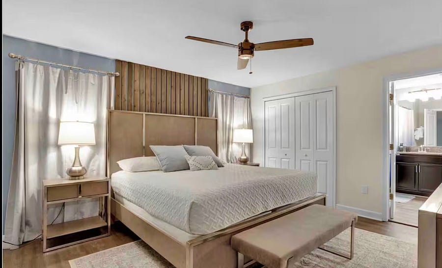 Master Bedroom (King Bed) with private bathroom.