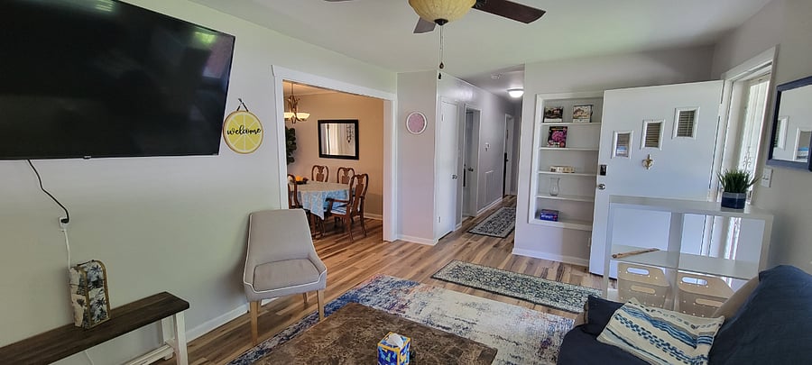 Living room, looking to hall