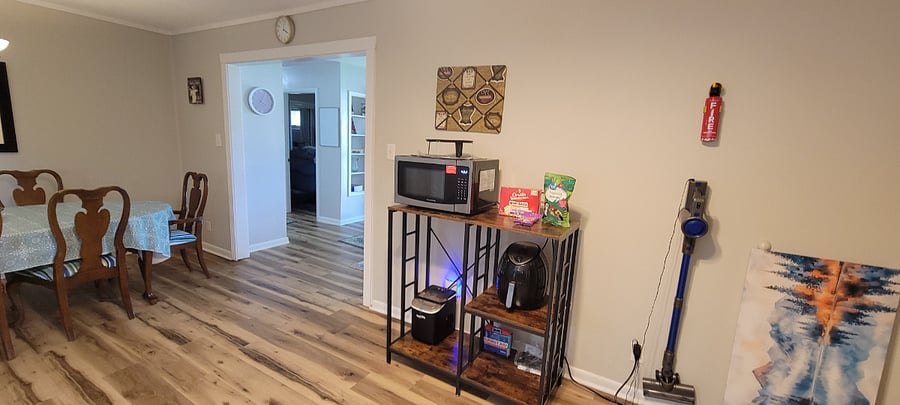 Kitchen, looking toward living room