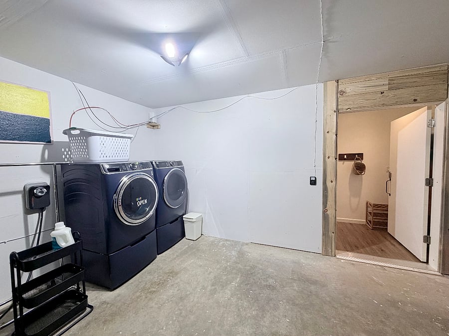 Shared laundry in garage (shared with one other unit)