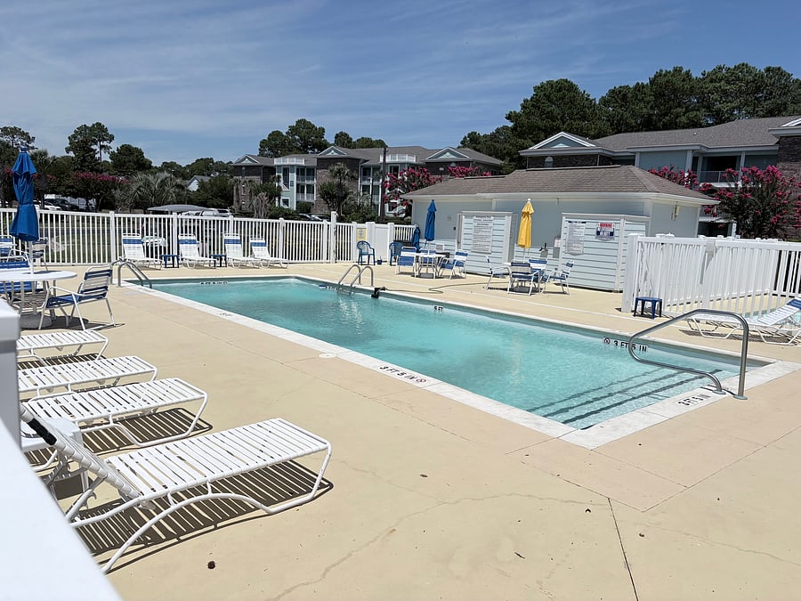 Residents pool at "The Champions". BBQ facilities also provided