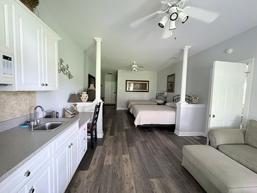 Mini Villa kitchenette and sleeping with full bath