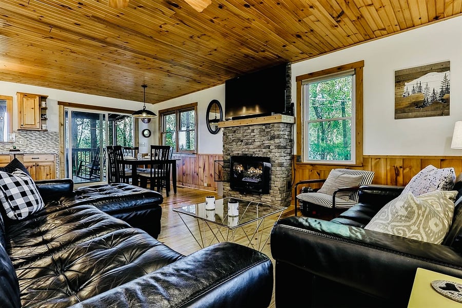 Large open living room with plenty of light!