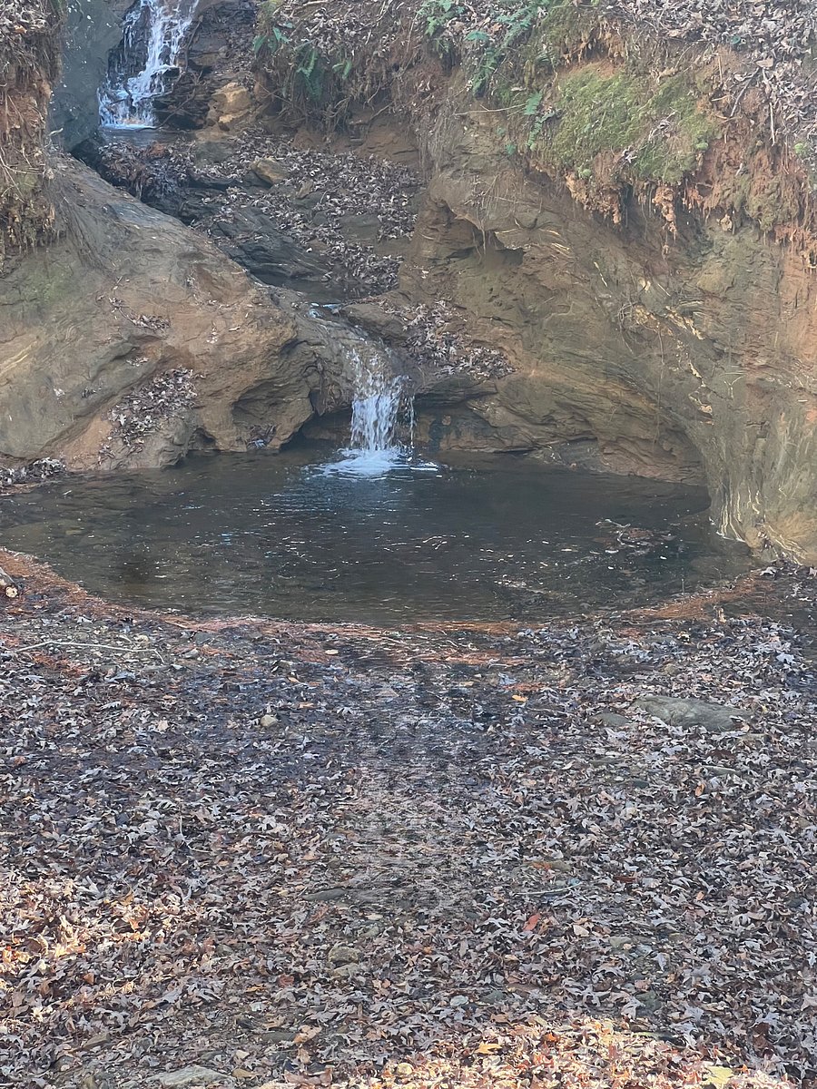 Waterfall and hiking trail inside Walnut Mountain