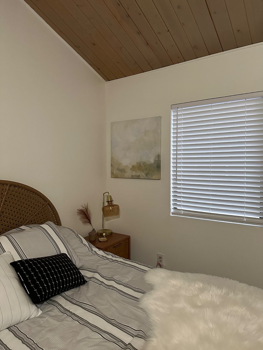 Upstairs Alarm clock, bedroom Privacy Shades