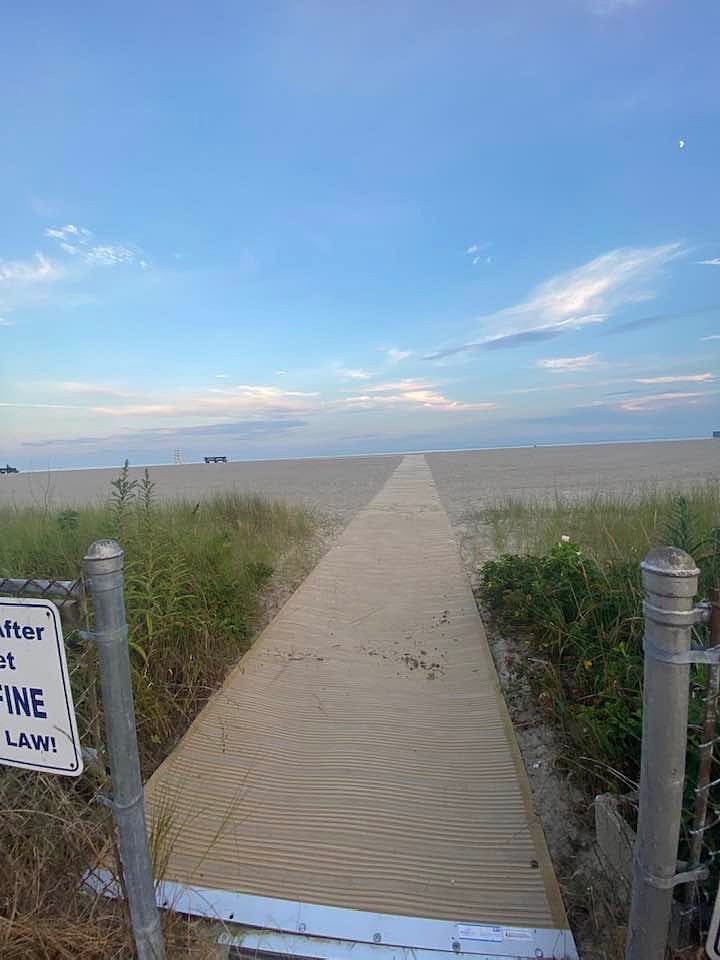 Entrance to private beach