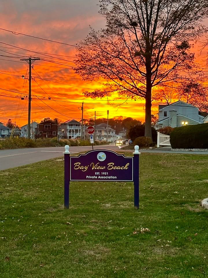 Neighborhood at sunset