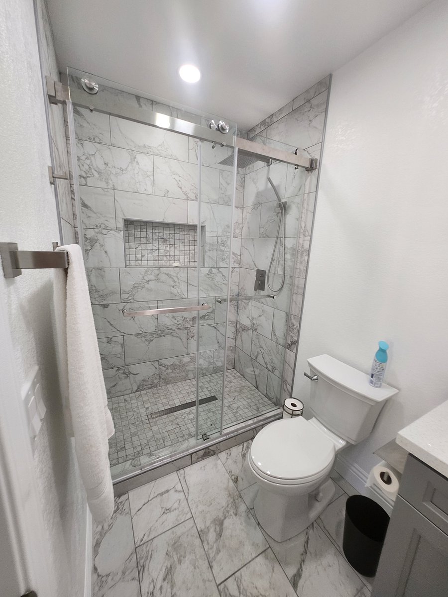Bathroom walk in Shower.