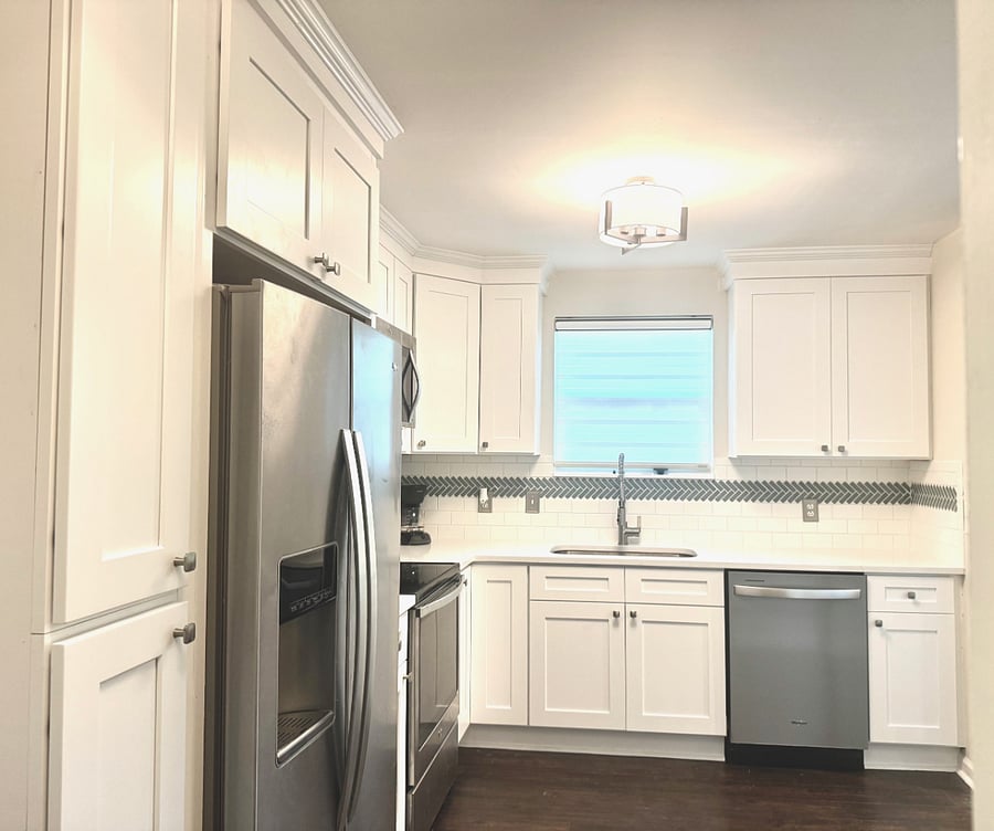 kitchen with new stainless appliances